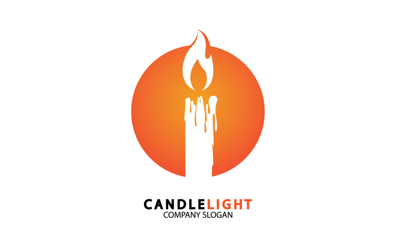 Candle light icon logo vcetor template v38 Logo Template