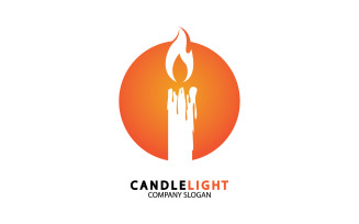 Candle light icon logo vcetor template v38
