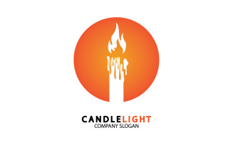 Candle light icon logo vcetor template v40