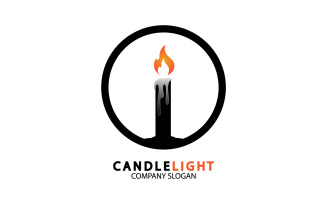 Candle light icon logo vcetor template v41