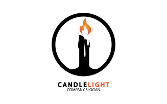 Candle light icon logo vcetor template v44