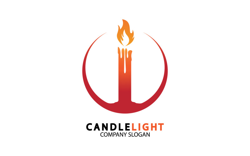 Candle light icon logo vcetor template v47 Logo Template