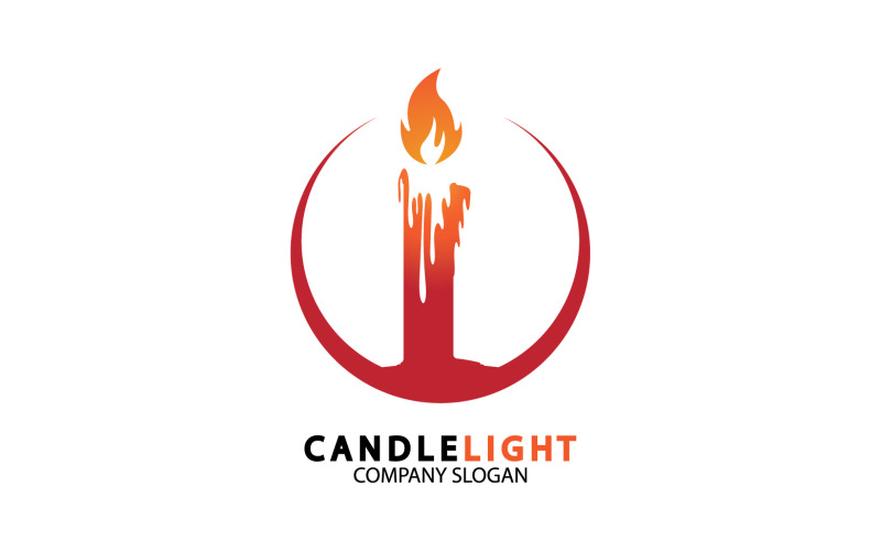 Candle light icon logo vcetor template v48 Logo Template
