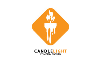 Candle light icon logo vcetor template v49
