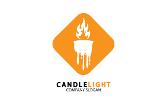Candle light icon logo vcetor template v50