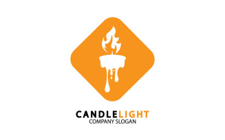 Candle light icon logo vcetor template v51
