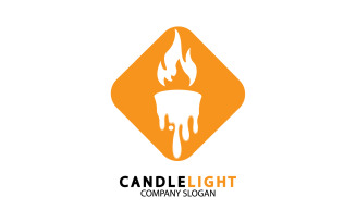 Candle light icon logo vcetor template v53