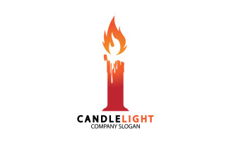 Candle light icon logo vcetor template v5
