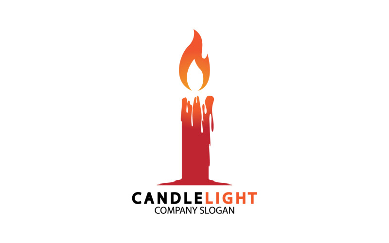 Candle light icon logo vcetor template v6 Logo Template