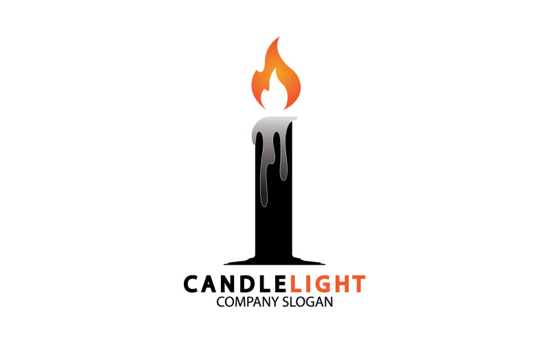 Candle light icon logo vcetor template v9 Logo Template