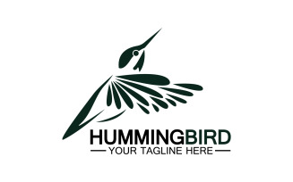 Hummingbird icon logo template v17