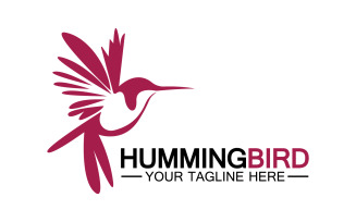 Hummingbird icon logo template v19