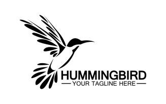 Hummingbird icon logo template v22