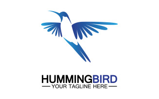 Hummingbird icon logo template v26