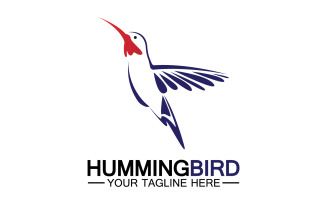 Hummingbird icon logo template v27