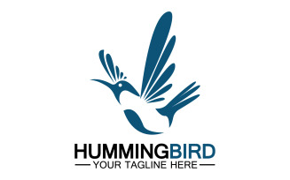 Hummingbird icon logo template v28