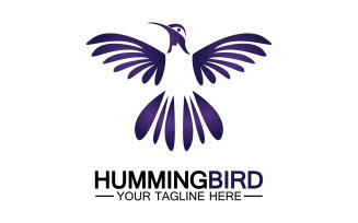 Hummingbird icon logo template v29