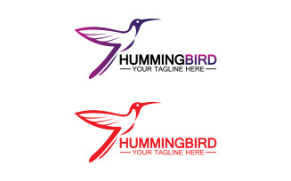 Hummingbird icon logo template v6
