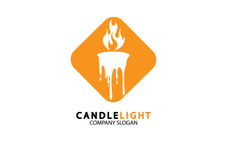 Candle light icon logo vcetor template v54