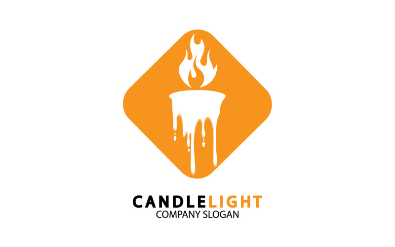 Candle light icon logo vcetor template v54 Logo Template