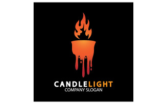 Candle light icon logo vcetor template v62