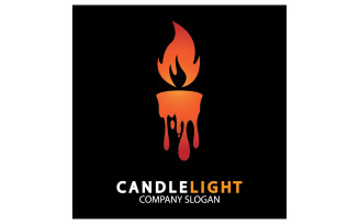 Candle light icon logo vcetor template v64