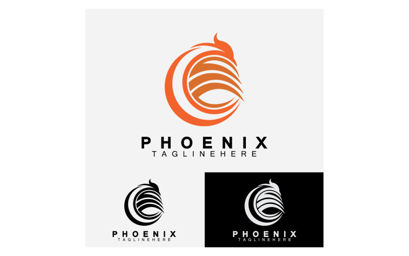 Phoenix bird template logo vector v10 Logo Template
