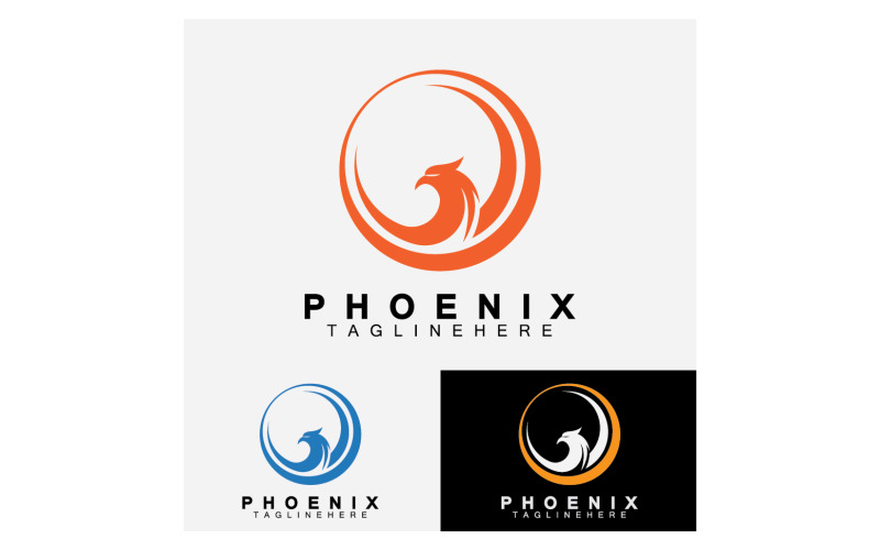 Phoenix bird template logo vector v15 Logo Template