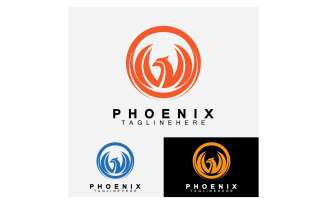 Phoenix bird template logo vector v16