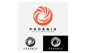 Phoenix bird template logo vector v17