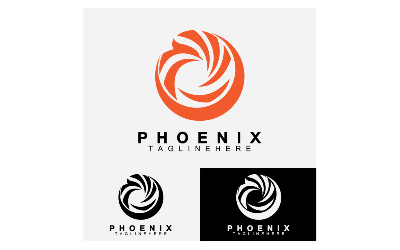 Phoenix bird template logo vector v17 Logo Template
