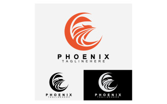 Phoenix bird template logo vector v4