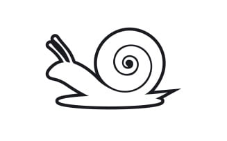Snail animal logo vcetor template v8