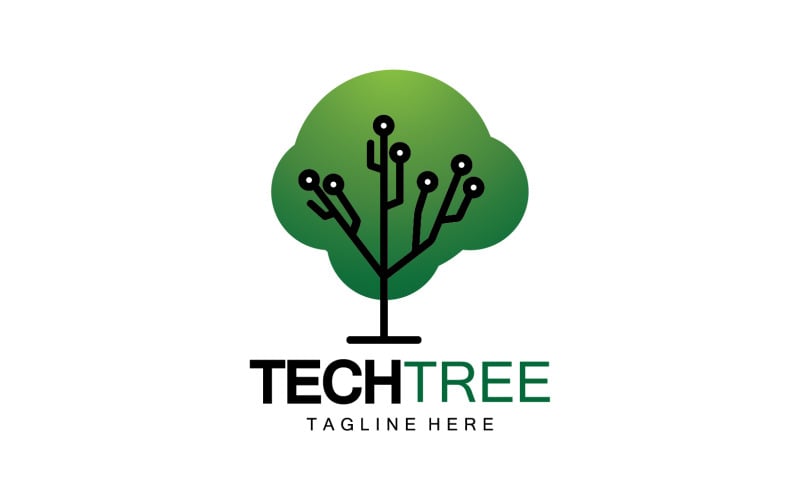 Tech tree template logo vcetor v10 Logo Template