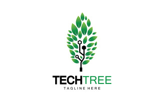 Tech tree template logo vcetor v18