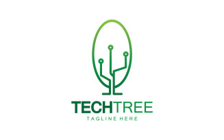 Tech tree template logo vcetor v1