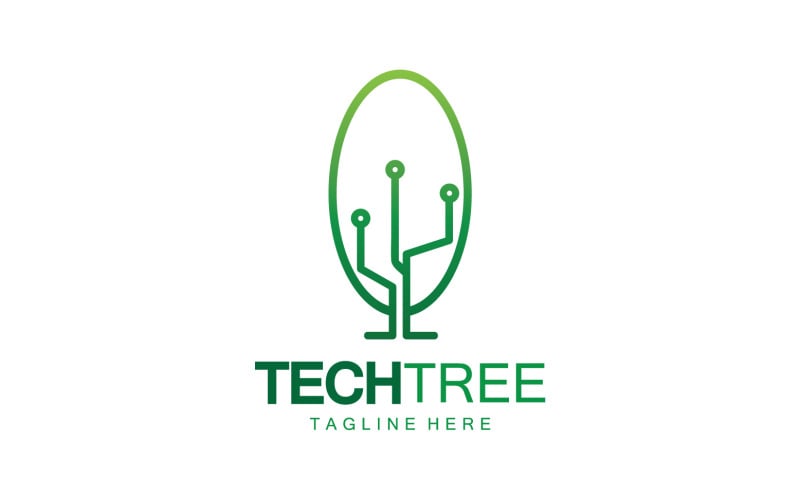 Tech tree template logo vcetor v1 Logo Template
