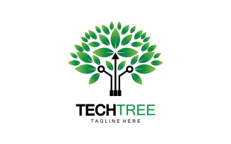 Tech tree template logo vcetor v23