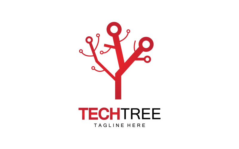 Tech tree template logo vcetor v31 Logo Template