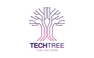 Tech tree template logo vcetor v38