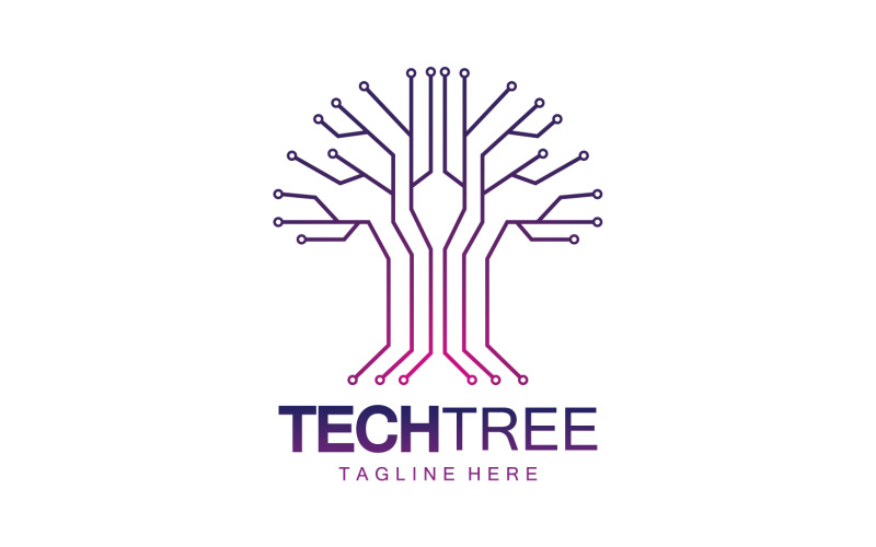 Tech tree template logo vcetor v38 Logo Template