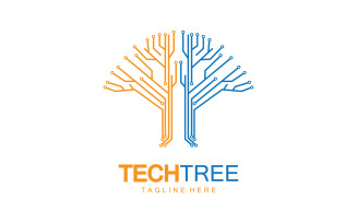 Tech tree template logo vcetor v42