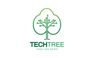 Tech tree template logo vcetor v4