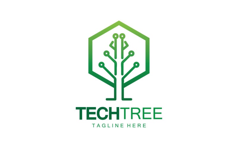 Tech tree template logo vcetor v8 Logo Template