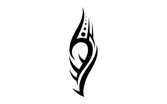 Tribal tattoo vector template logo v32