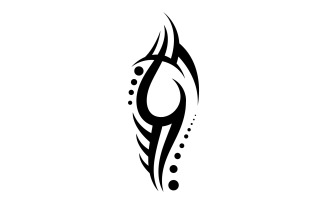 Tribal tattoo vector template logo v33