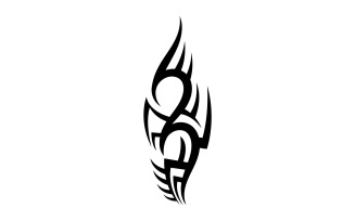 Tribal tattoo vector template logo v9