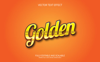 Golden Fully Editable Vector Eps Text Effect