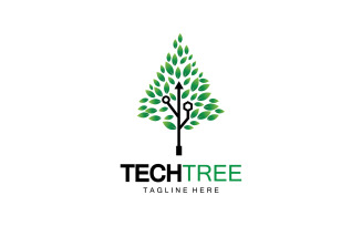 Tech tree template logo vcetor v24