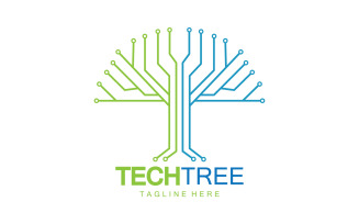 Tech tree template logo vcetor v36